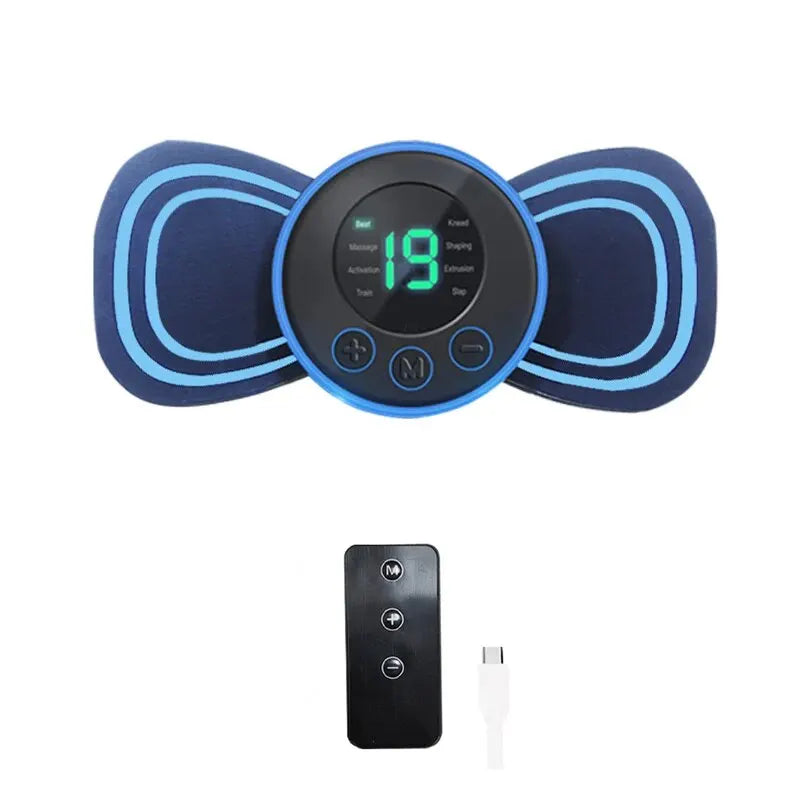 DRAAGBARE ELEKTRISCHE MINI NEK MASSAGER MET PAD & AFSTANDSBEDIENING | INTELLIGENT MASSAGEAPPARAAT-Met afstandsbediening-State of Style