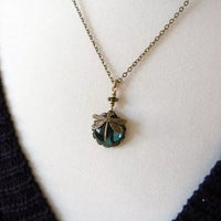 Dragonfly Moonstone Necklace | Elegant Jewellery for Women-Blue-State of Style
