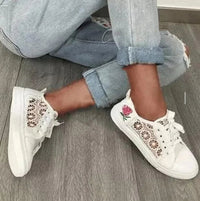 Dreamboat Joggers – Breathable White Canvas Sneakers with Lace Detail-6.0 (23.5cm)-State of Style