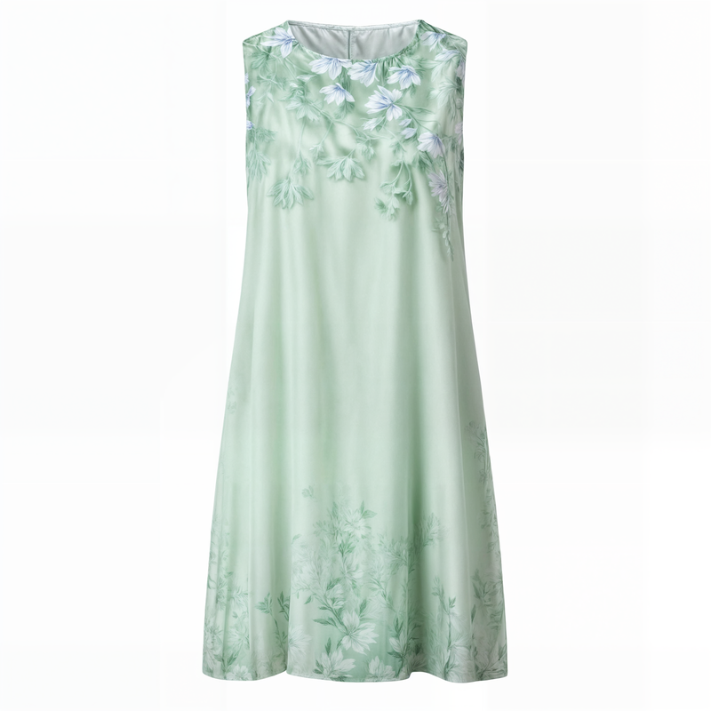 Dress with floral pattern – Eliana-Light blue-S-State of Style