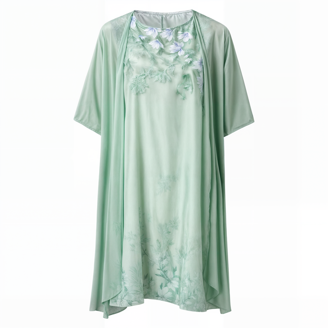 Dress with floral pattern – Eliana-Light blue-S-State of Style