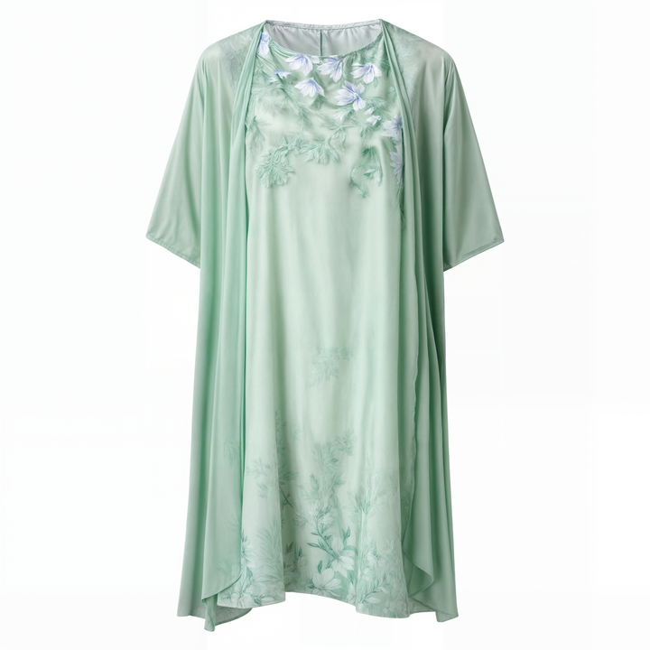 Dress with floral pattern – Eliana-Light blue-S-State of Style