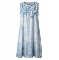 Dress with floral pattern – Eliana-Light blue-S-State of Style