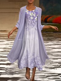 Dress with floral pattern – Eliana-Purple-S-State of Style