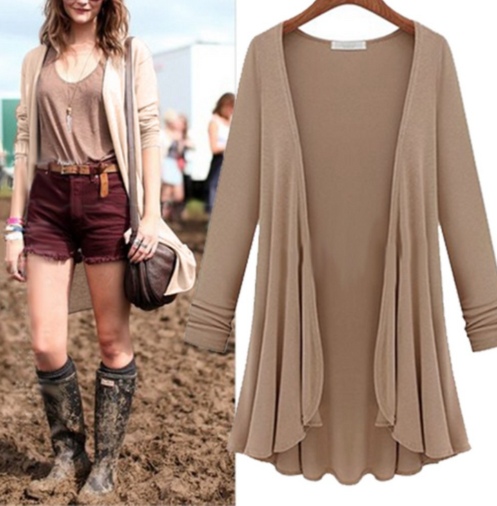 Ladies' cardigan with ruffles – Autumn Magic Elena