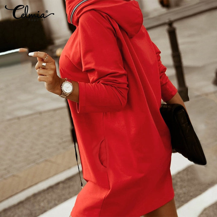 DressHoodie | Oversized Hoodie for Women-Black-S-State of Style