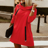 DressHoodie | Oversized Hoodie for Women-Red-S-State of Style