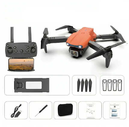 Drone with Dual Camera - AeroVision-Orange-State of Style