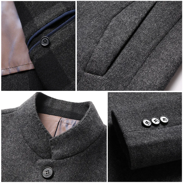 Medium-Length Men's Coat Made of Wool-Cashmere – Victor