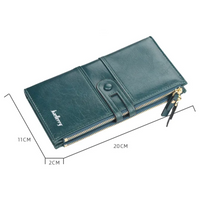 Dual-Zip Classic Long Wallet – Sleek and Elegant Must-Have!-Blue-State of Style