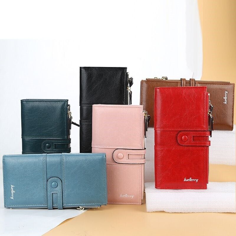 Dual-Zip Classic Long Wallet – Sleek and Elegant Must-Have!-Blue-State of Style