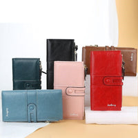 Dual-Zip Classic Long Wallet – Sleek and Elegant Must-Have!-Blue-State of Style