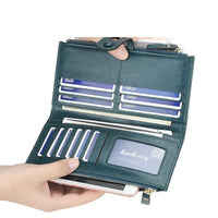 Dual-Zip Classic Long Wallet – Sleek and Elegant Must-Have!-Blue-State of Style