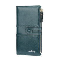 Dual-Zip Classic Long Wallet – Sleek and Elegant Must-Have!-Dark Green-State of Style