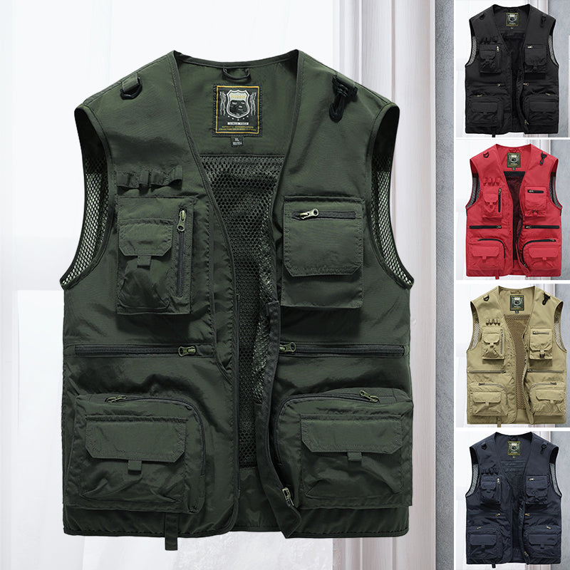 Durable Tactical Vest - ActionGuard-Khaki-S-State of Style