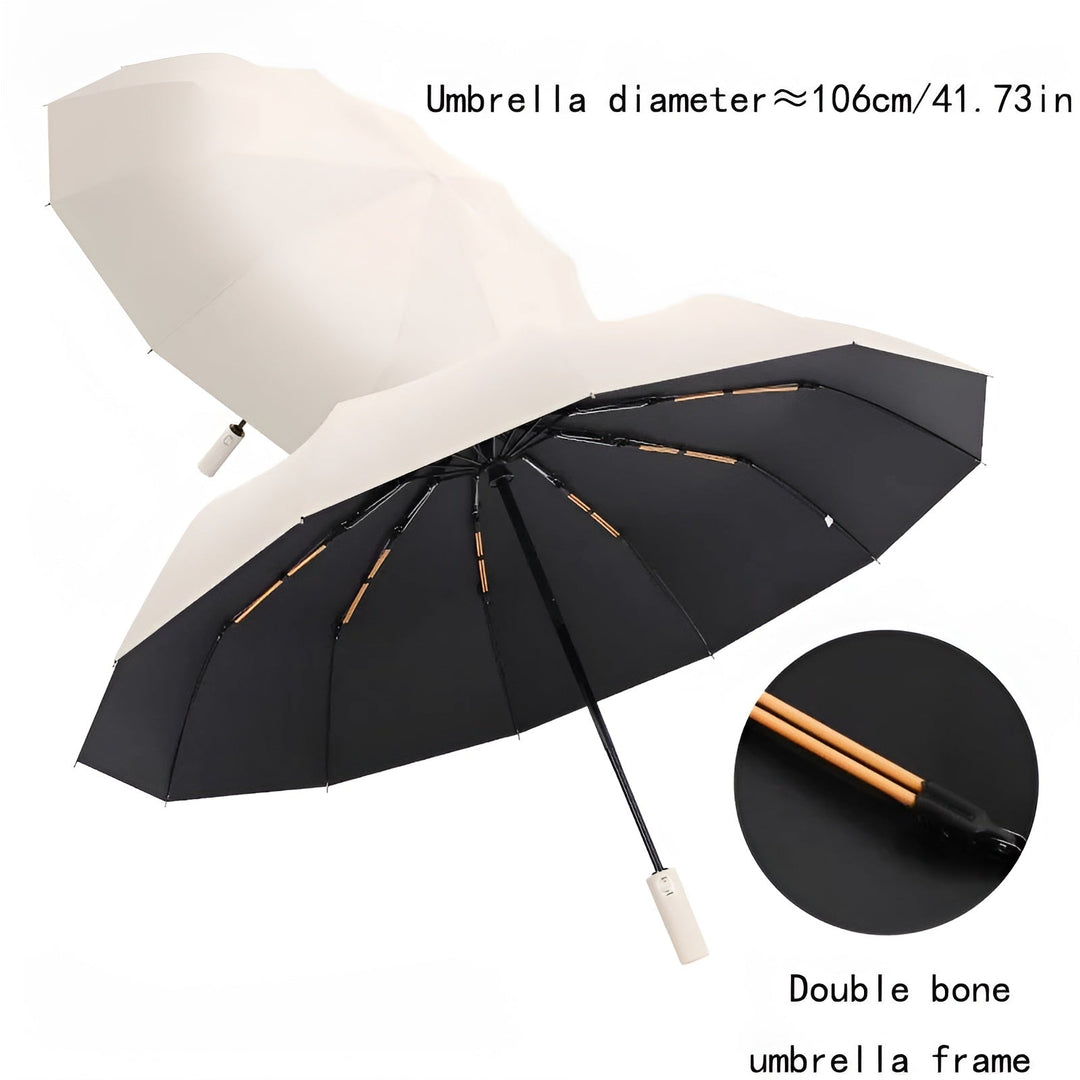 Durable Umbrella with UV Protection - StormShield-Beige-State of Style
