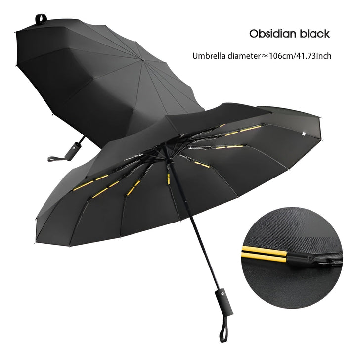 Durable Umbrella with UV Protection - StormShield-Black-State of Style