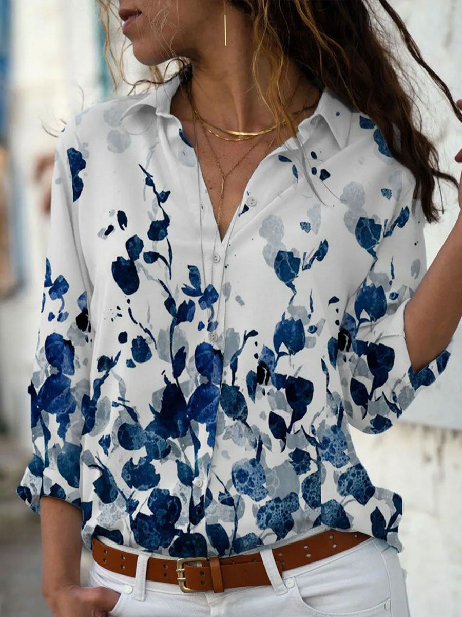 DuskBlouse | Elegant Women's Blouse-Blue-S-State of Style