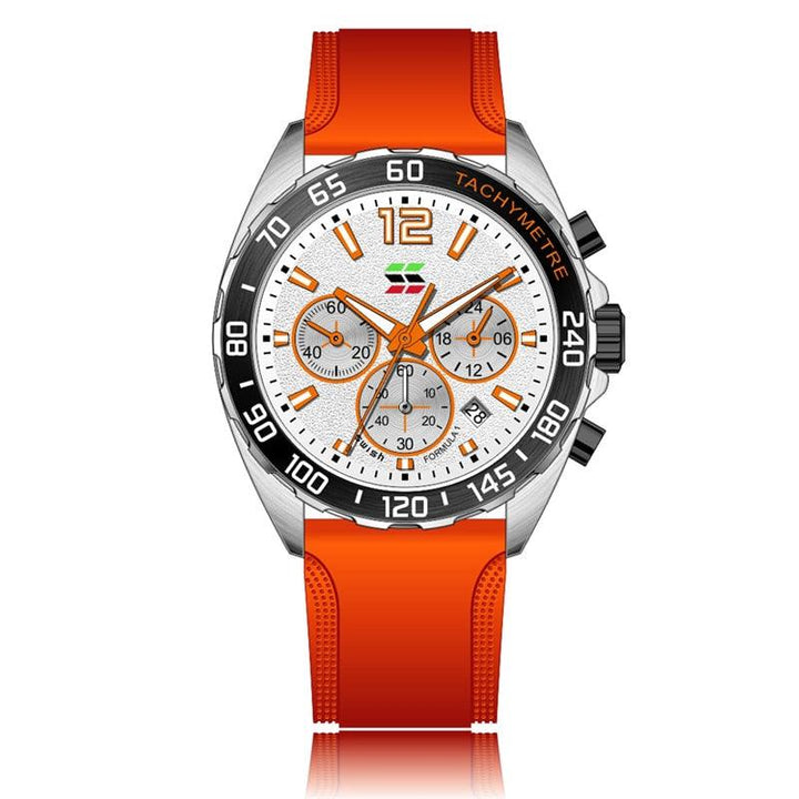 Dynamic Watch for Every Occasion - Eleganzio-Silver - Orange-State of Style