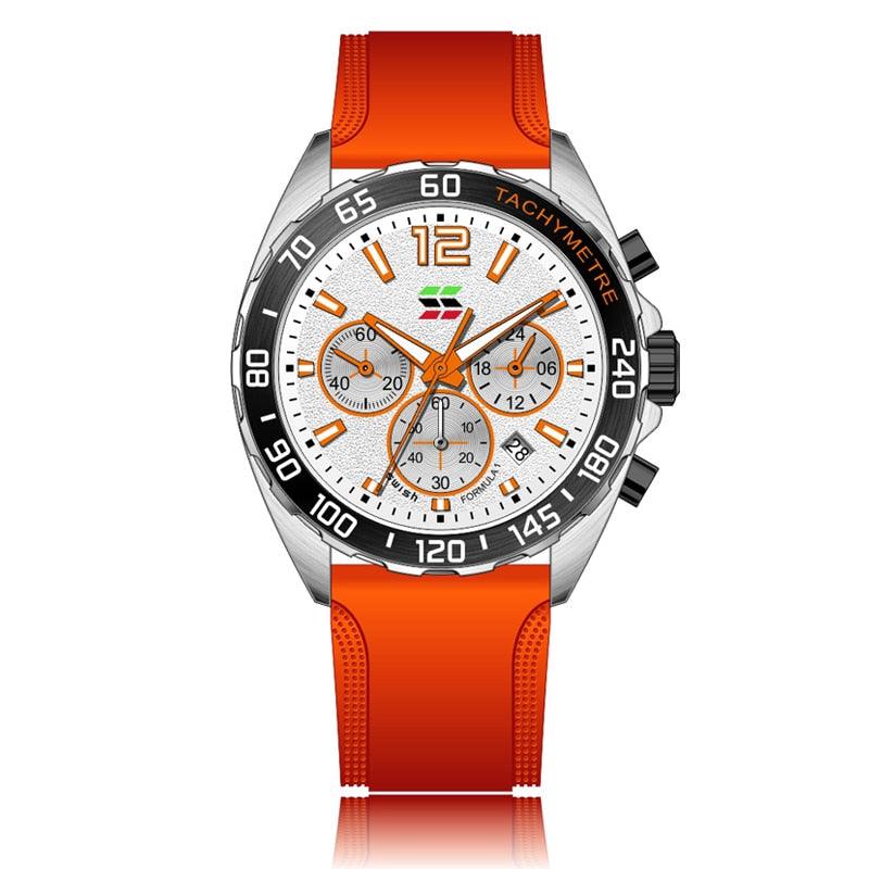 Dynamic Watch for Every Occasion - Eleganzio-Silver - Orange-State of Style