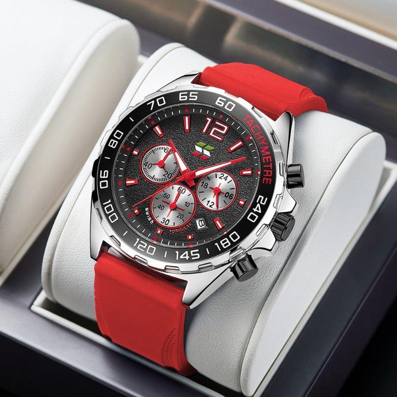 Dynamic Watch for Every Occasion - Eleganzio-Silver - Red-State of Style