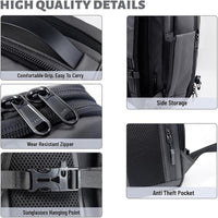 Expandable Compression Travel Backpack with Anti-Theft Lock & Wet Compartment