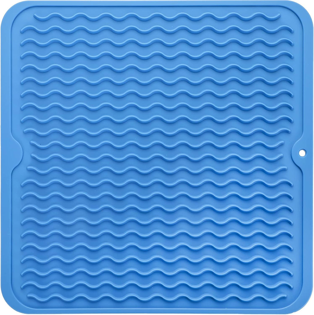 Eco-friendly silicone drying mat - Multiple uses & heat resistant-Blue-30 x 30 cm-State of Style