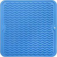 Eco-friendly silicone drying mat - Multiple uses & heat resistant-Blue-30 x 30 cm-State of Style