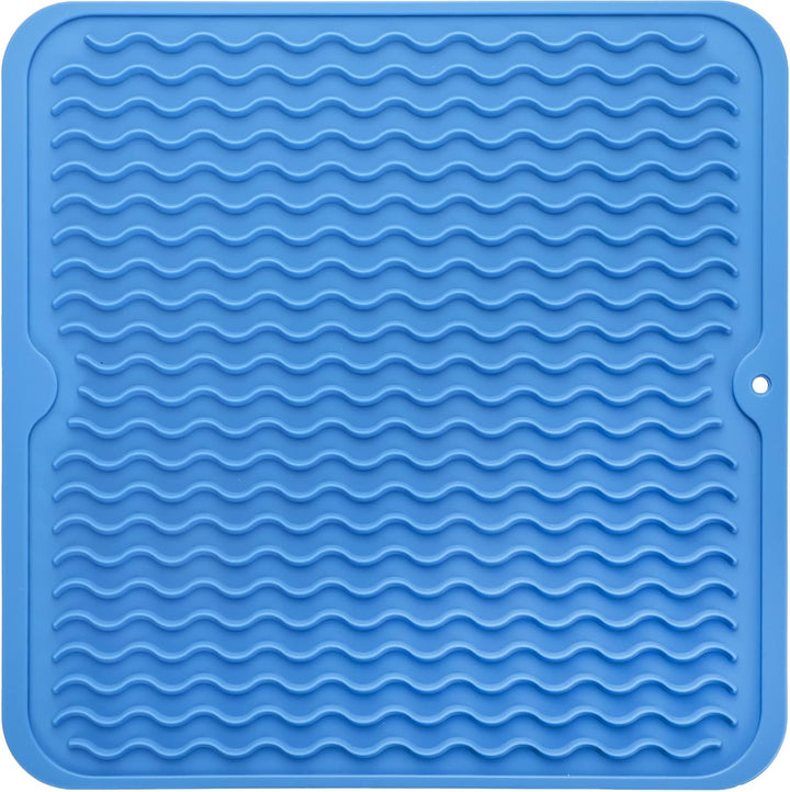 Eco-friendly silicone drying mat - Multiple uses & heat resistant-Blue-30 x 30 cm-State of Style
