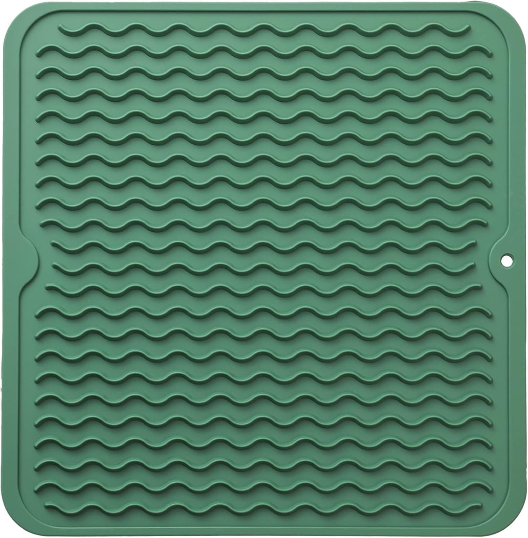 Eco-friendly silicone drying mat - Multiple uses & heat resistant-Green-30 x 30 cm-State of Style