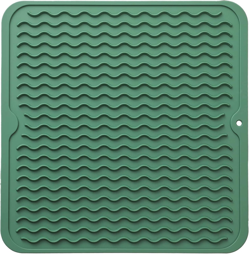 Eco-friendly silicone drying mat - Multiple uses & heat resistant-Green-30 x 30 cm-State of Style