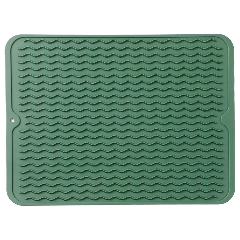 Eco-friendly silicone drying mat - Multiple uses & heat resistant-Green-40 x 30 cm-State of Style