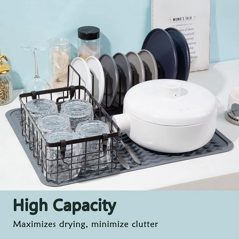 Eco-friendly silicone drying mat - Multiple uses & heat resistant-Grey-30 x 30 cm-State of Style