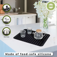 Eco-friendly silicone drying mat - Multiple uses & heat resistant-Grey-30 x 30 cm-State of Style