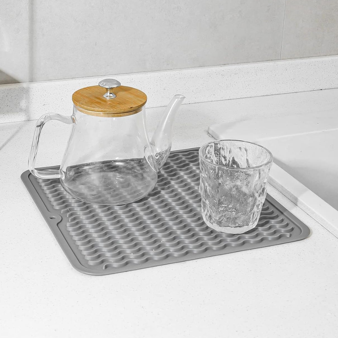 Eco-friendly silicone drying mat - Multiple uses & heat resistant-Grey-30 x 30 cm-State of Style