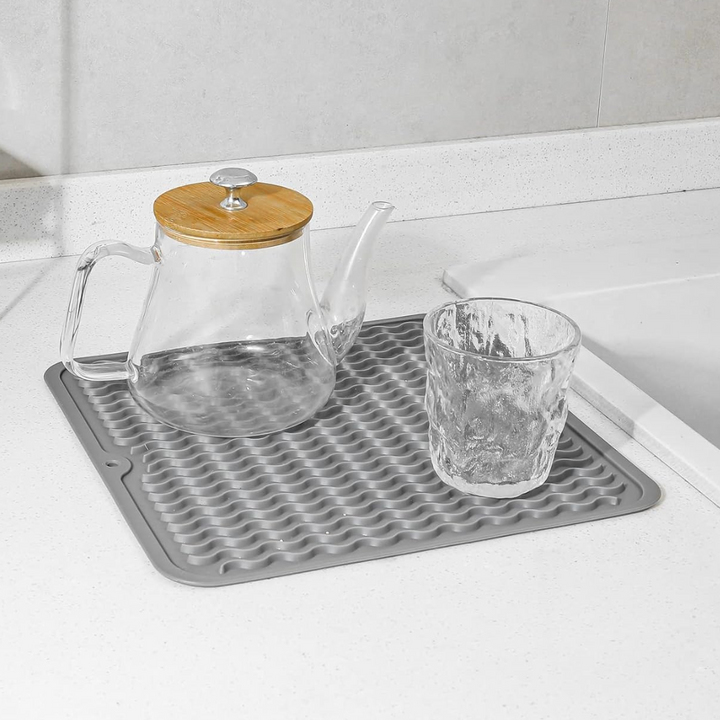 Eco-friendly silicone drying mat - Multiple uses & heat resistant-Grey-30 x 30 cm-State of Style