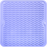 Eco-friendly silicone drying mat - Multiple uses & heat resistant-Light purple-30 x 30 cm-State of Style