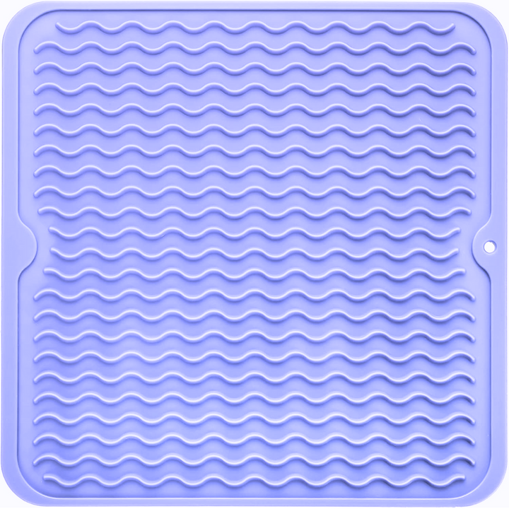 Eco-friendly silicone drying mat - Multiple uses & heat resistant-Light purple-30 x 30 cm-State of Style