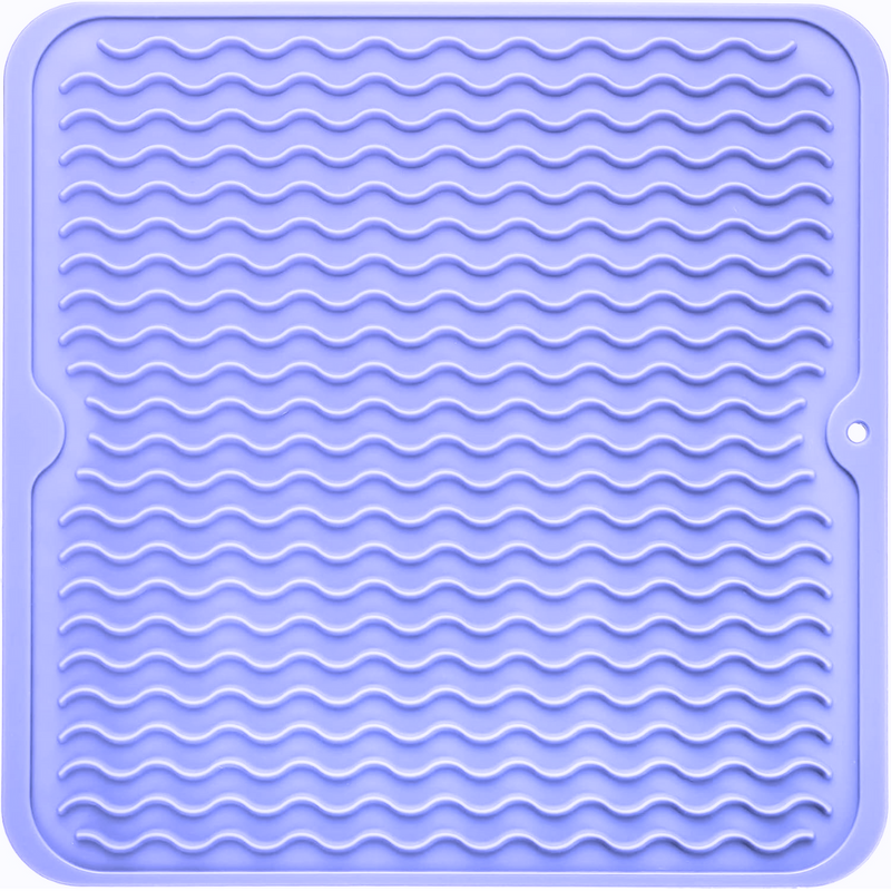 Eco-friendly silicone drying mat - Multiple uses & heat resistant-Light purple-30 x 30 cm-State of Style