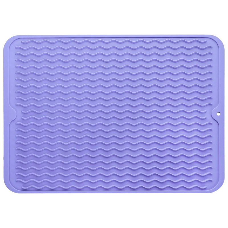 Eco-friendly silicone drying mat - Multiple uses & heat resistant-Light purple-40 x 30 cm-State of Style