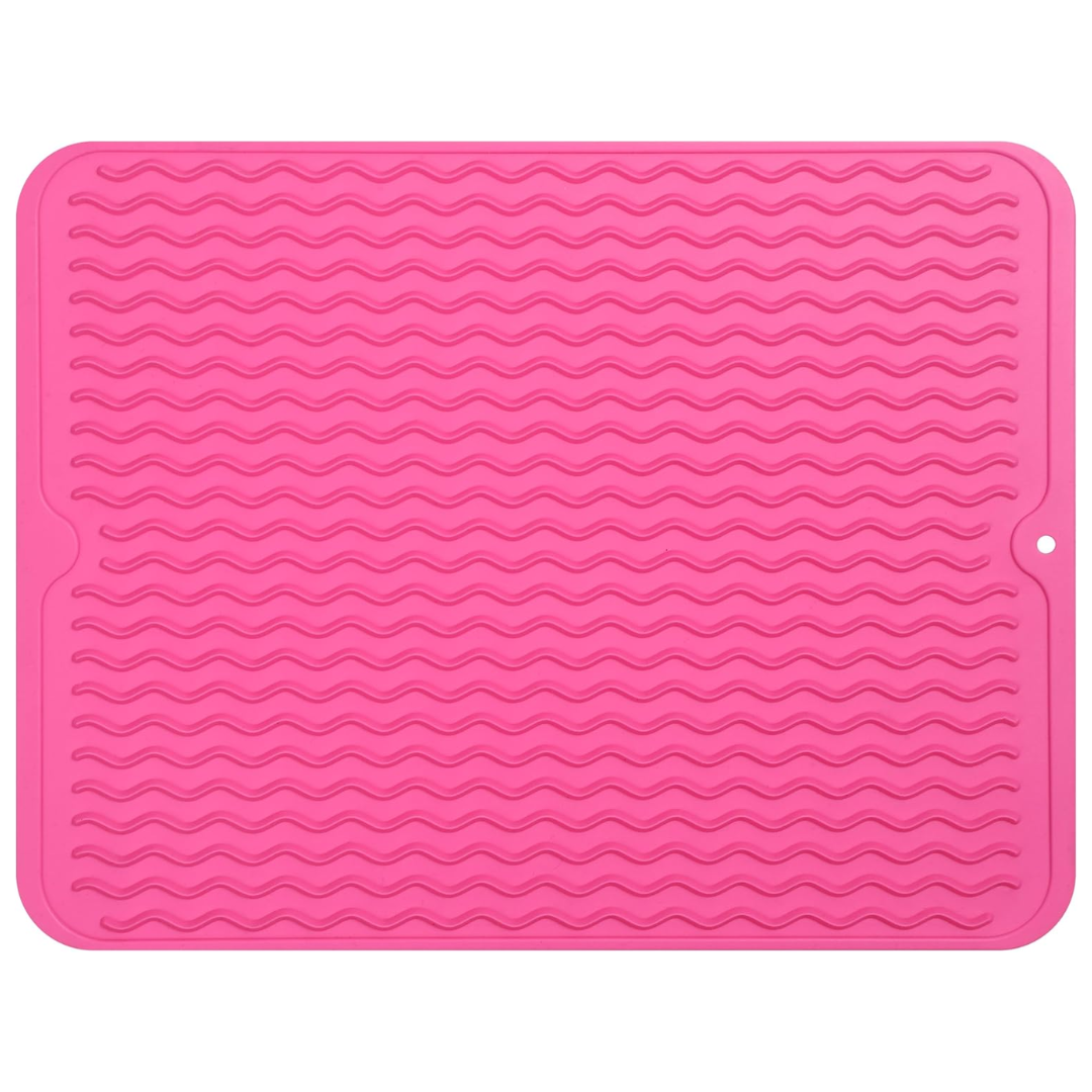 Eco-friendly silicone drying mat - Multiple uses & heat resistant-Pink-40 x 30 cm-State of Style