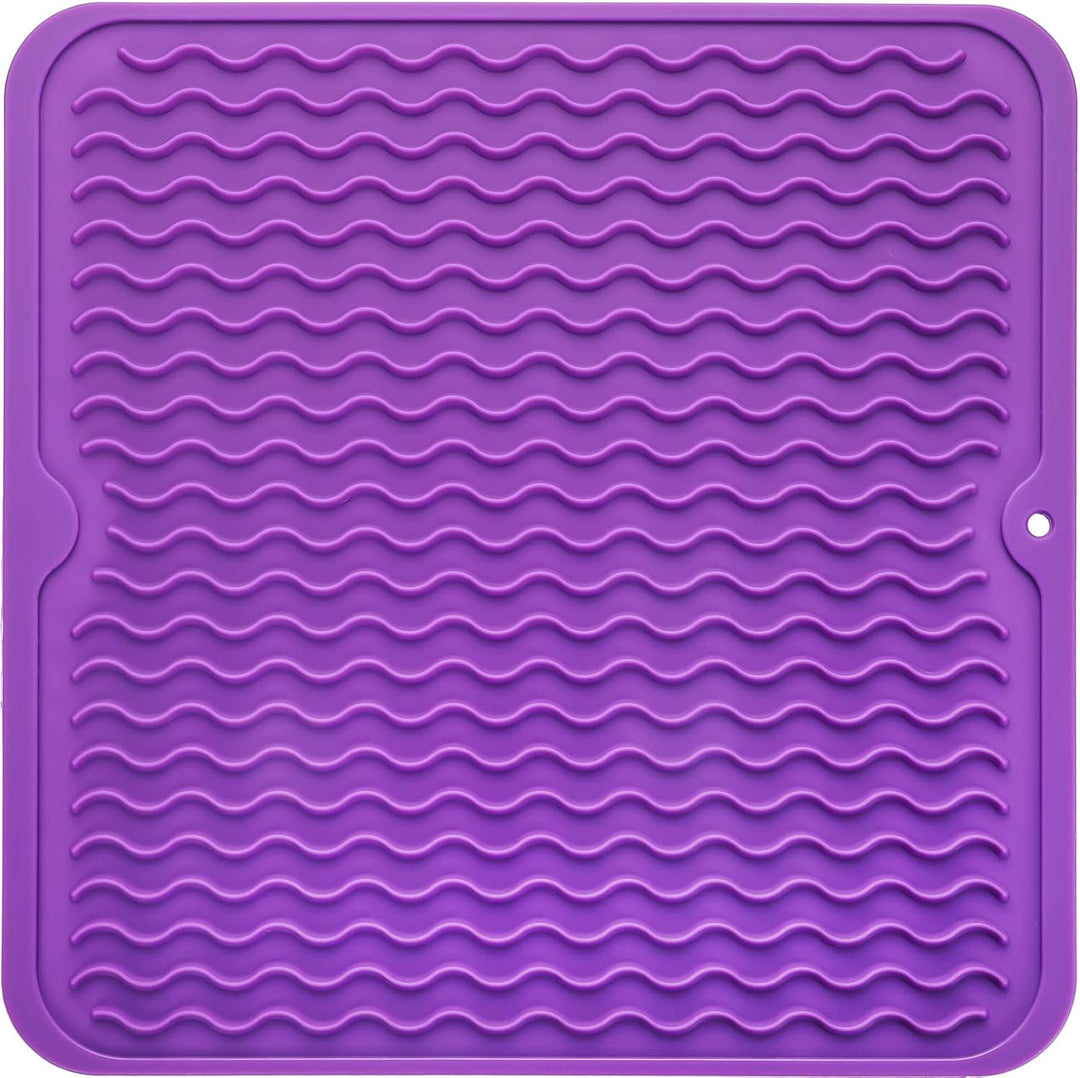Eco-friendly silicone drying mat - Multiple uses & heat resistant-Purple-30 x 30 cm-State of Style