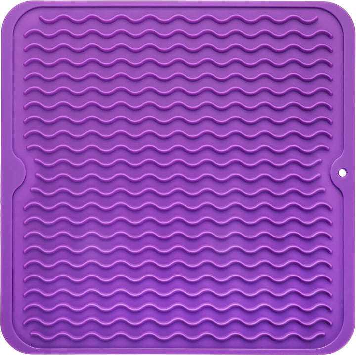 Eco-friendly silicone drying mat - Multiple uses & heat resistant-Purple-30 x 30 cm-State of Style