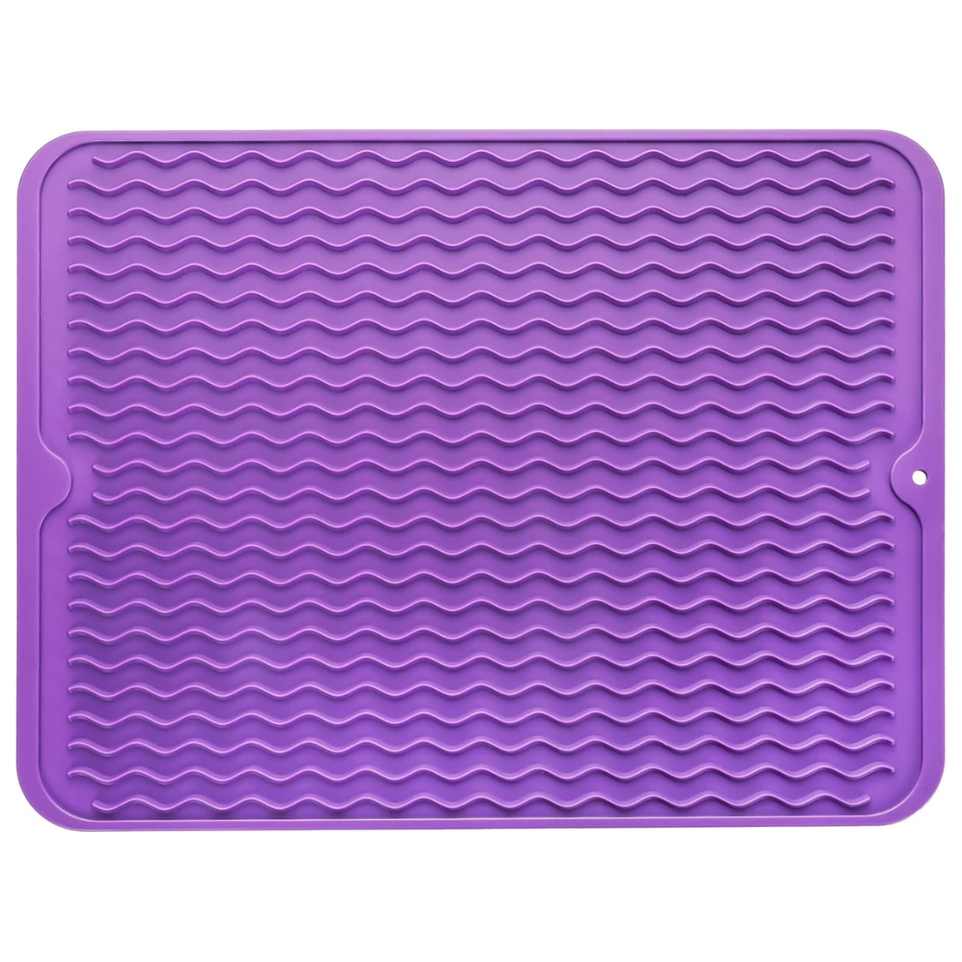 Eco-friendly silicone drying mat - Multiple uses & heat resistant-Purple-40 x 30 cm-State of Style