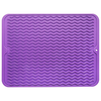 Eco-friendly silicone drying mat - Multiple uses & heat resistant-Purple-40 x 30 cm-State of Style