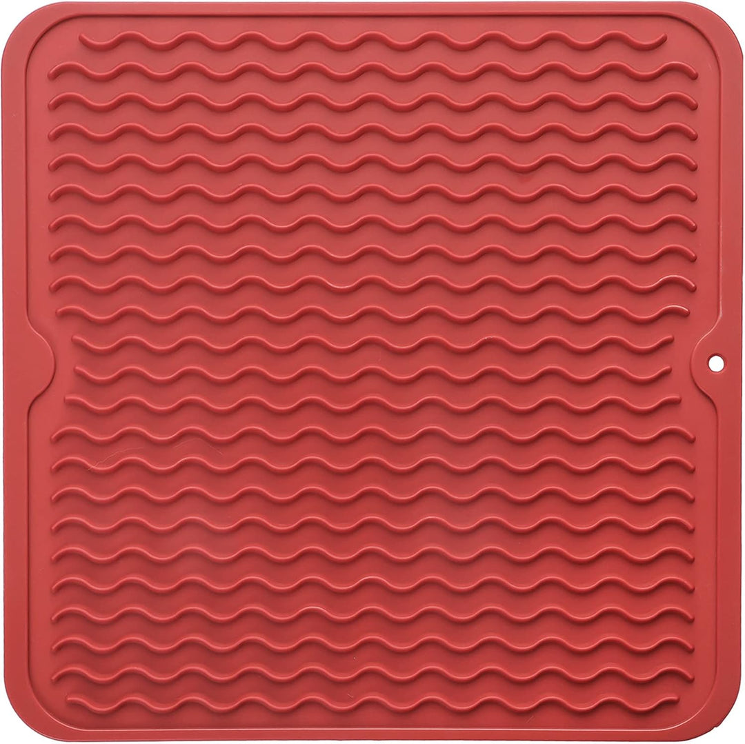 Eco-friendly silicone drying mat - Multiple uses & heat resistant-Red-30 x 30 cm-State of Style