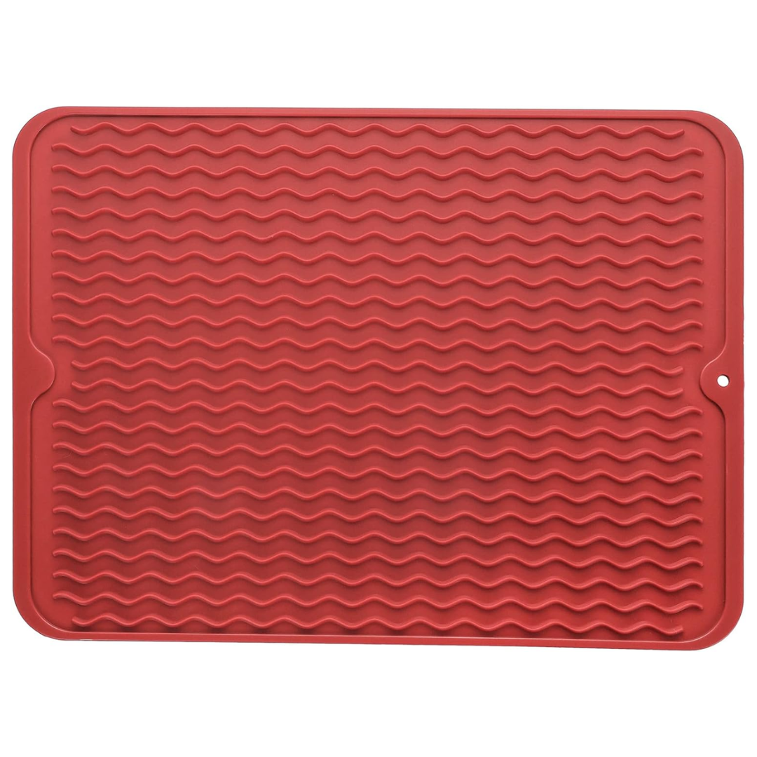 Eco-friendly silicone drying mat - Multiple uses & heat resistant-Red-40 x 30 cm-State of Style