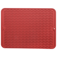 Eco-friendly silicone drying mat - Multiple uses & heat resistant-Red-40 x 30 cm-State of Style