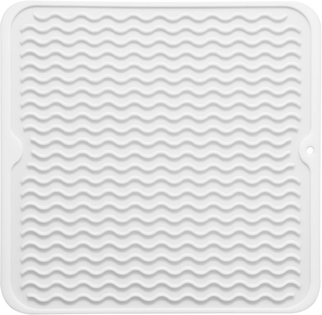 Eco-friendly silicone drying mat - Multiple uses & heat resistant-White-30 x 30 cm-State of Style