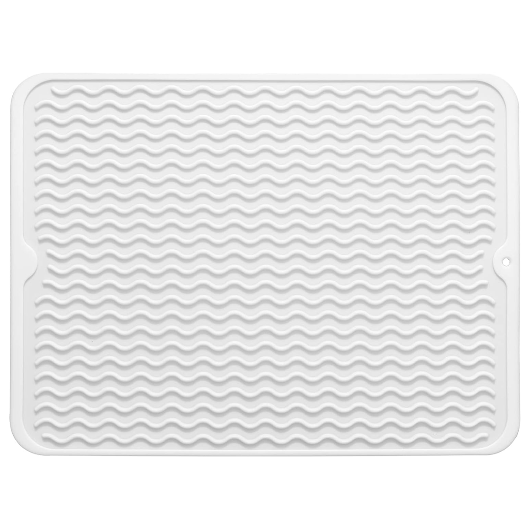 Eco-friendly silicone drying mat - Multiple uses & heat resistant-White-40 x 30 cm-State of Style